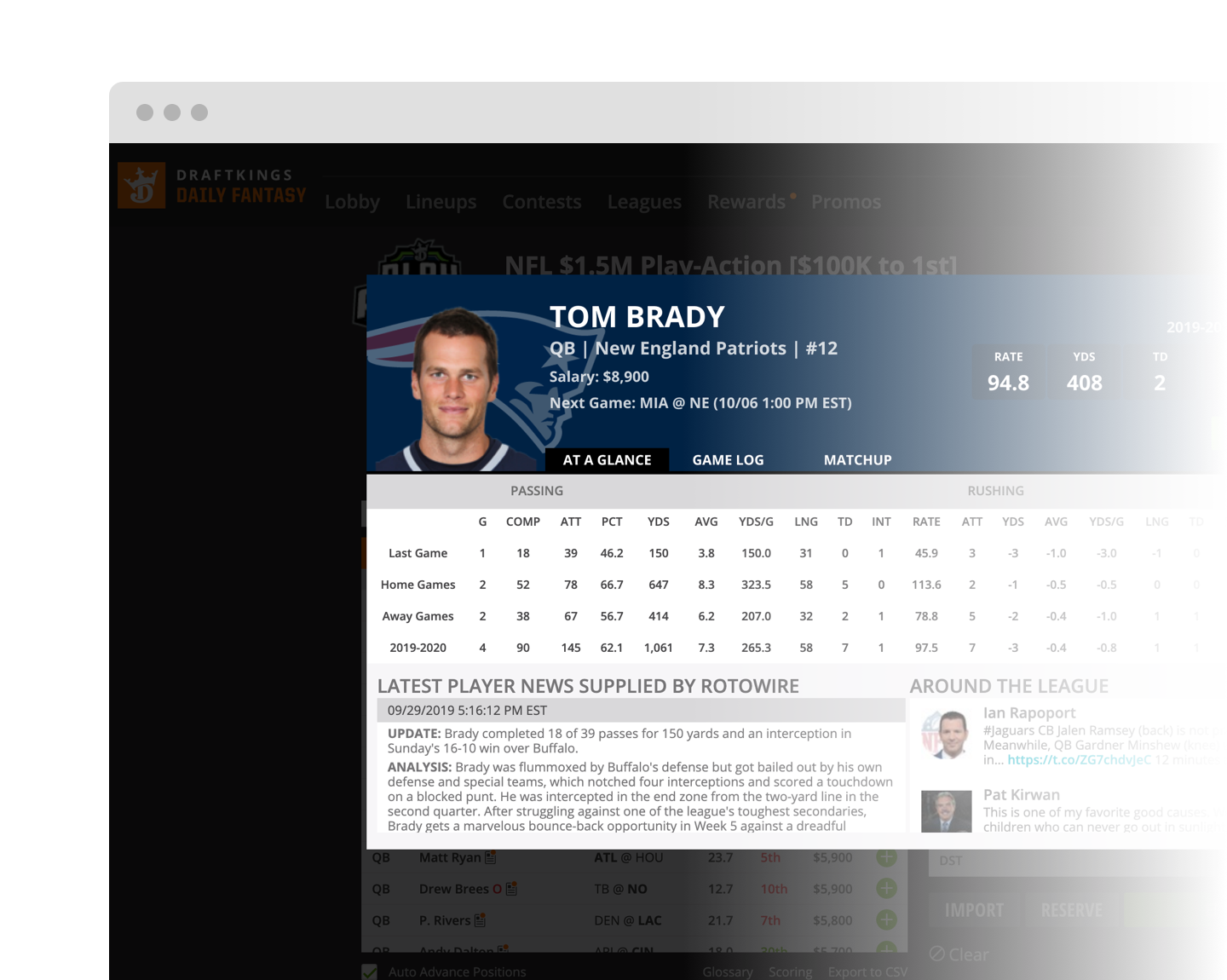 Daily Fantasy Football - DraftKings Network