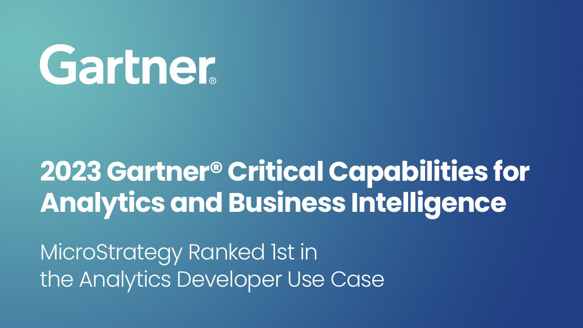 MicroStrategy Ranked 1st in the Analytics Developers Use Case