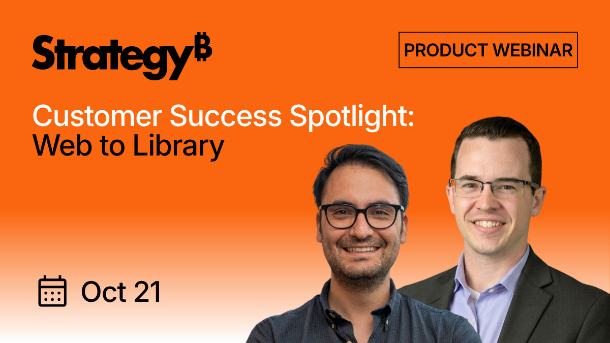 Customer Success Spotlight Webinar: Web to Library
