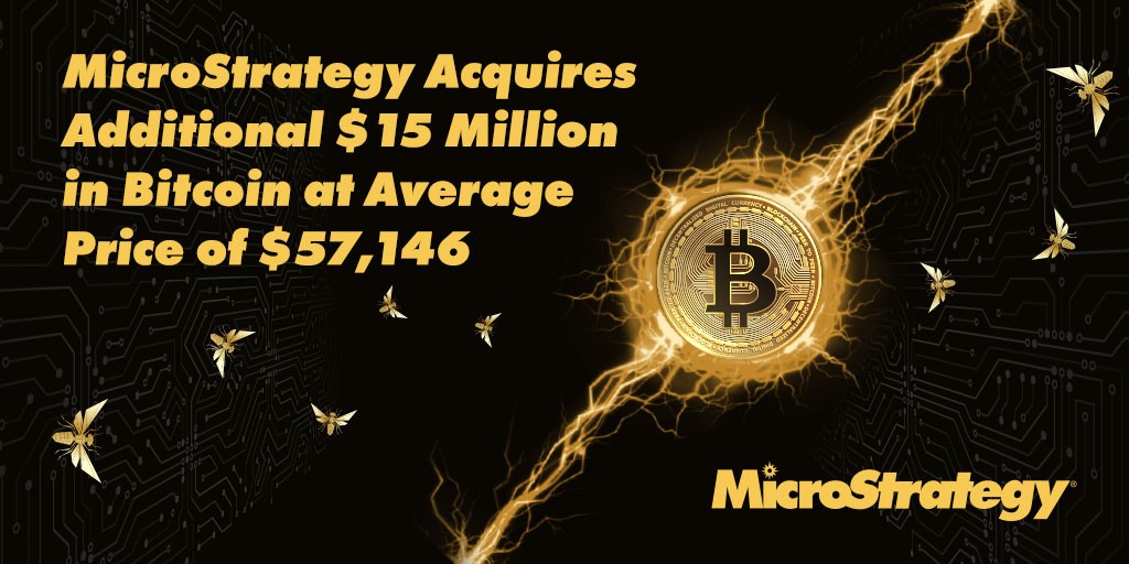 MicroStrategy Acquires Additional $15 Million In Bitcoin At Average ...