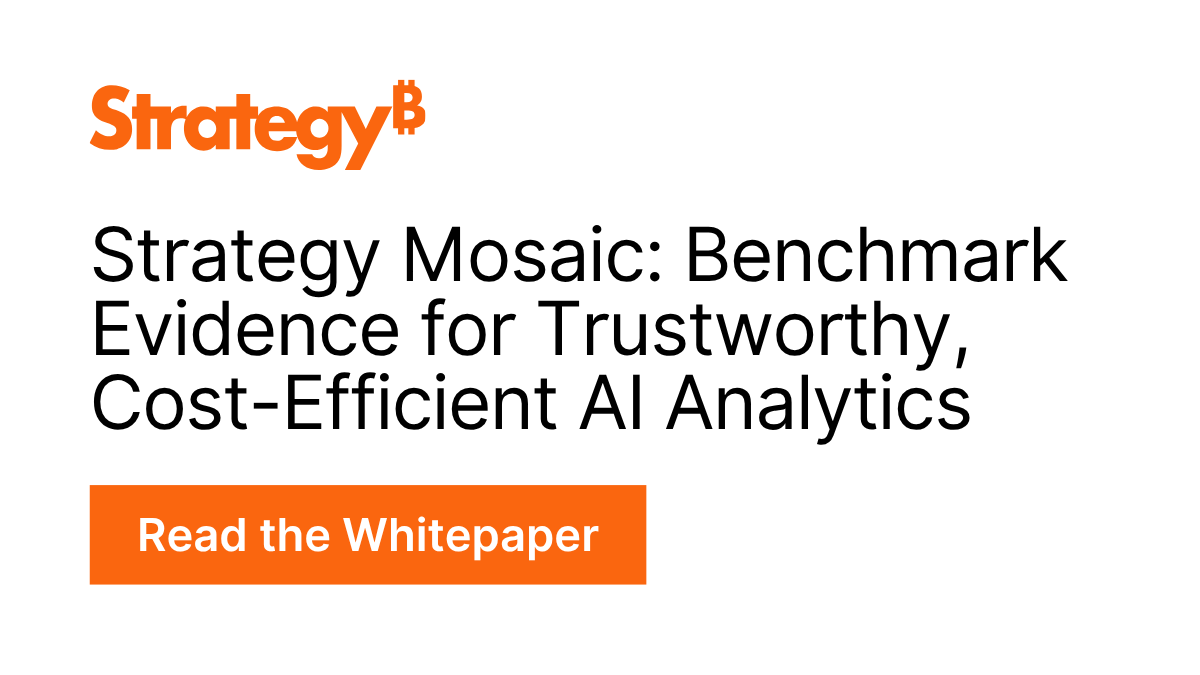 Strategy Mosaic Benchmark: Trustworthy, Cost-Efficient AI Analytics ...
