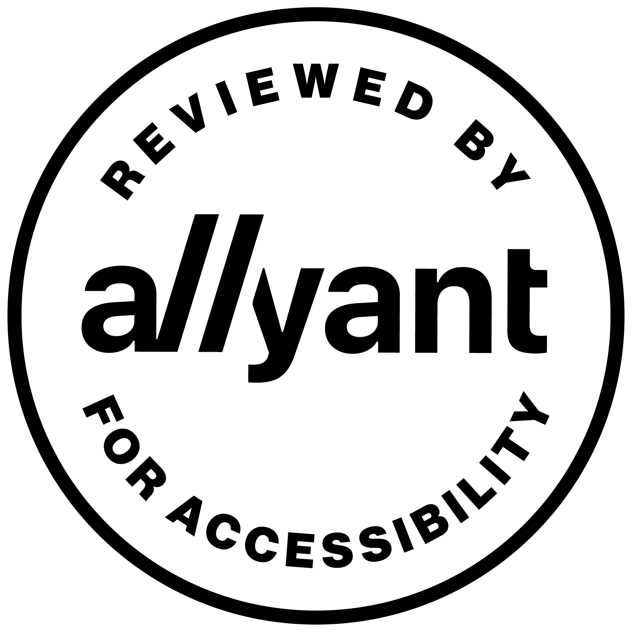 Reviewed By Allyant For Accessibility Badge