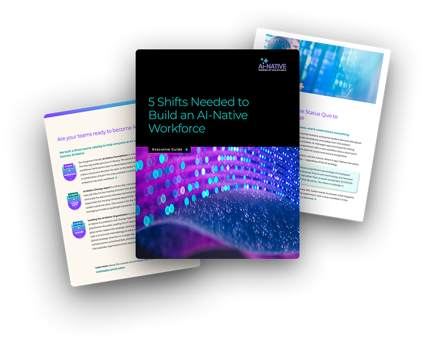 Five shifts AI-Native workforce Booklet Cover