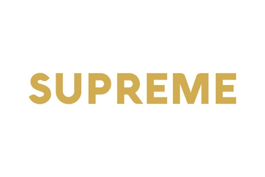 Supreme shop logo gold