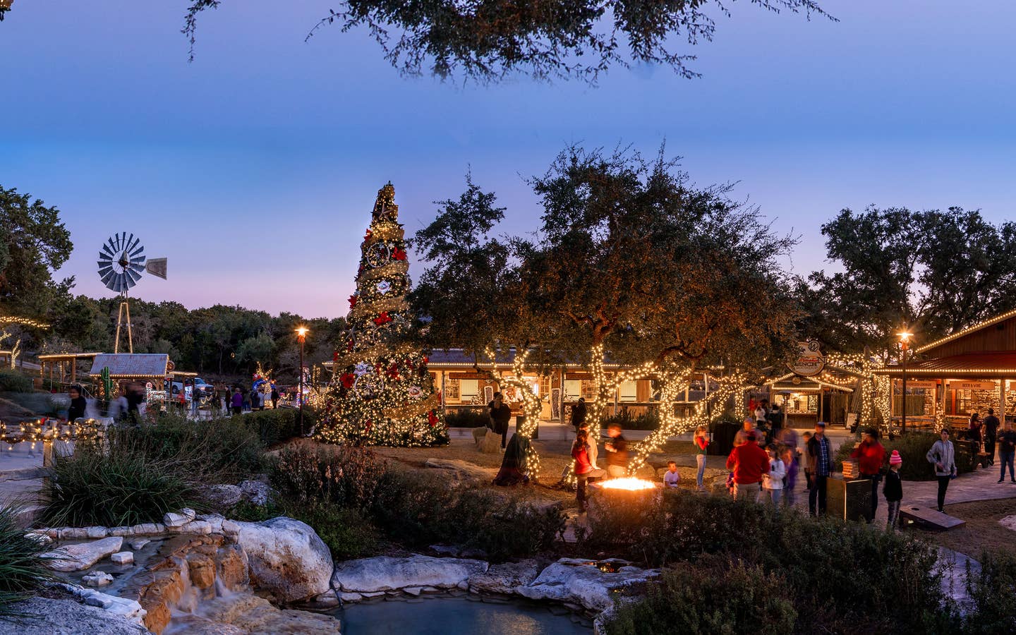 Natural Bridge Caverns outdoor winter wonderland area. Photo courtesy of Natural Bridge Caverns
