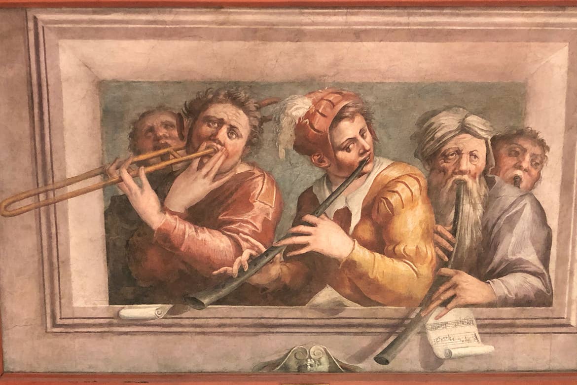 Giorgio Vasari's painting - MUSICIANS, ABOUT (1545)