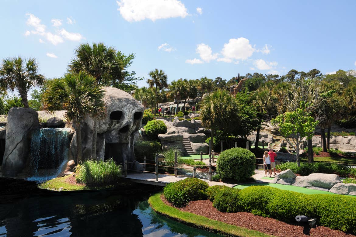 A view of 'Neverland' at Captain Hook’s Adventure Golf in Myrtle Beach, SC
