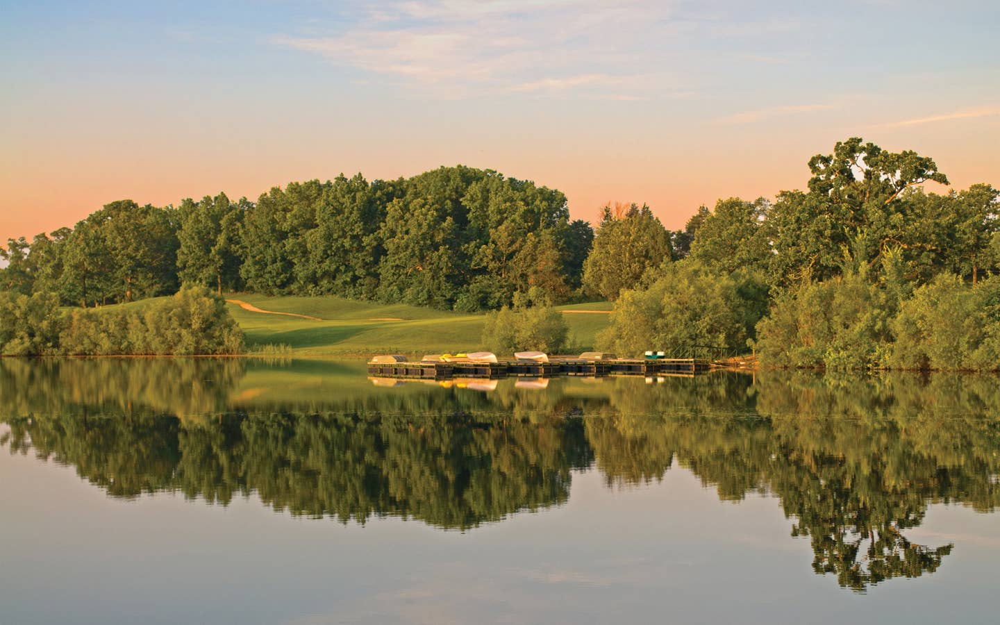 Golf course at Timber Creek Resort in De Soto, Missouri.