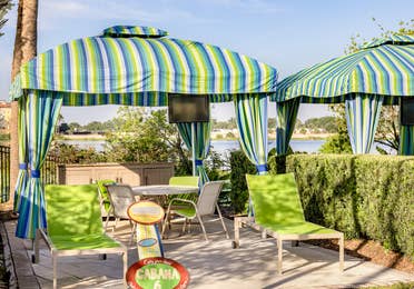 Cabana by the lazy river at Orange Lake Resort near Orlando, Florida