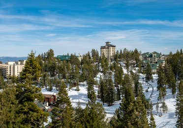 Aerial view of Tahoe Ridge Resort in Stateline, Nevada.