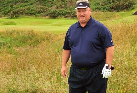 Golfing on vacation in Scotland