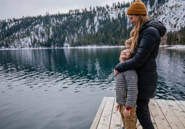 family at Lake Tahoe near David Walley's Resort in Genoa, NV.