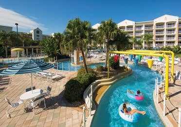 Outdoor lazy river at Cape Canaveral Beach Resort.