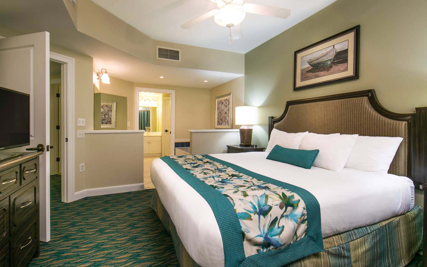 Bedroom in a villa at South Beach Resort