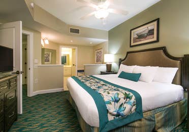Bedroom in a villa at South Beach Resort