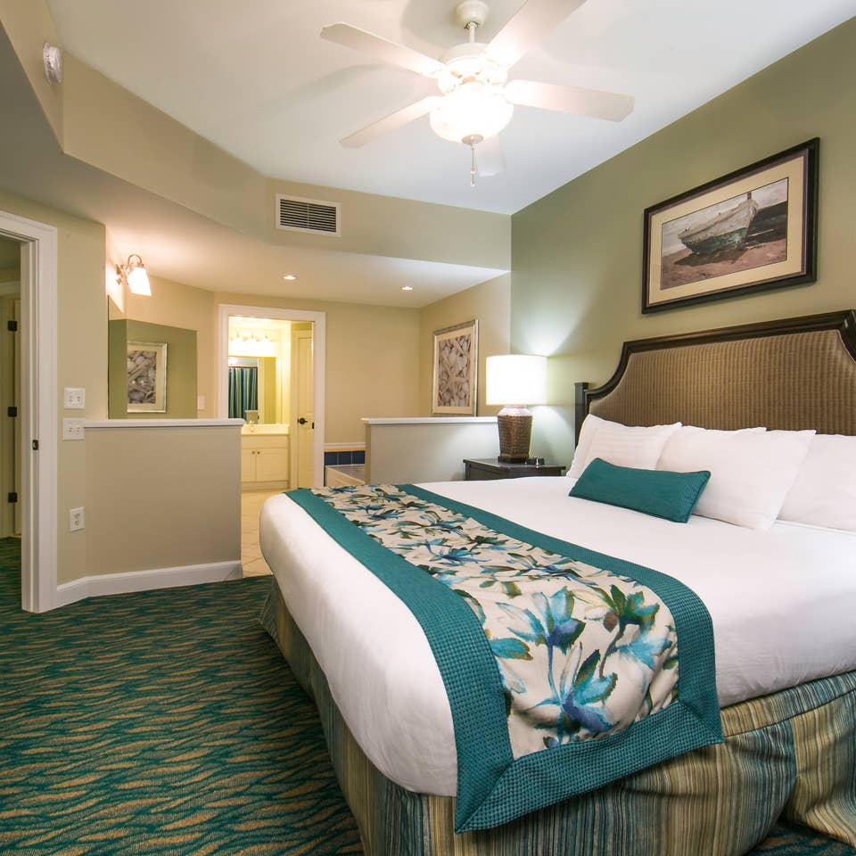 Bedroom in a villa at South Beach Resort