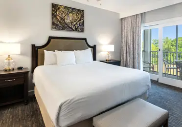 Bedroom in a villa at South Beach Resort