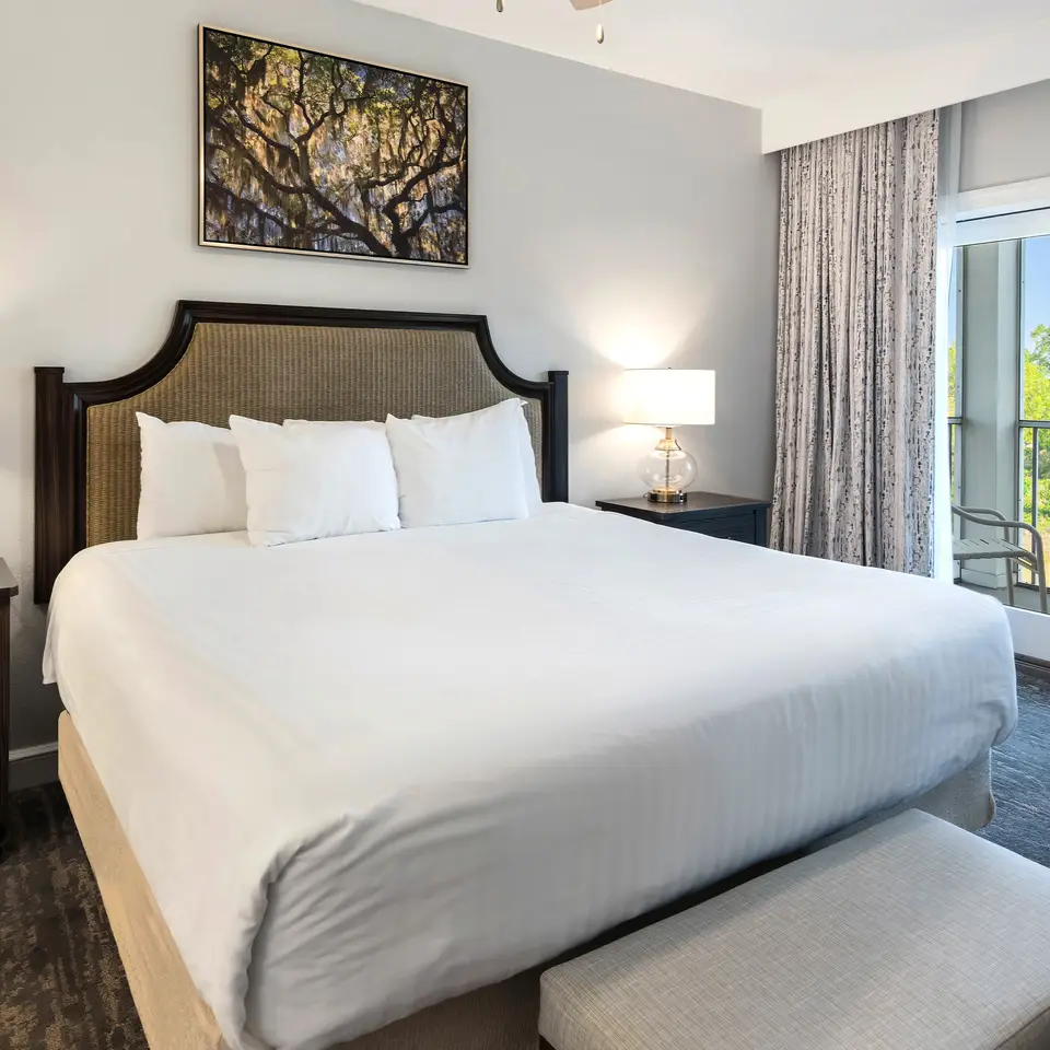 Bedroom in a villa at South Beach Resort