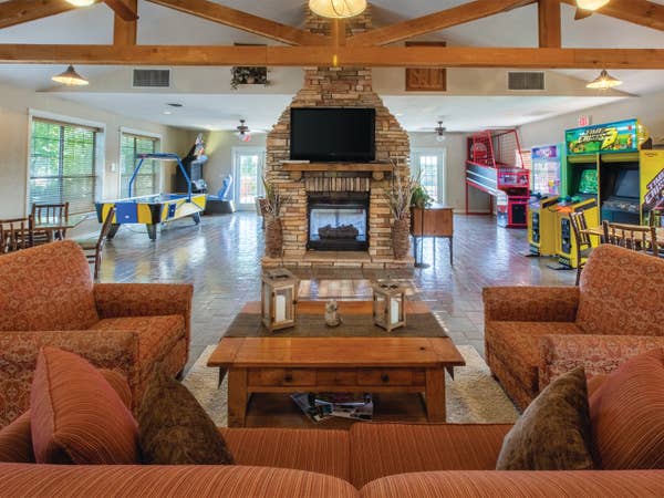 Activity Center with arcade games at Timber Creek Resort in De Soto, Missouri.