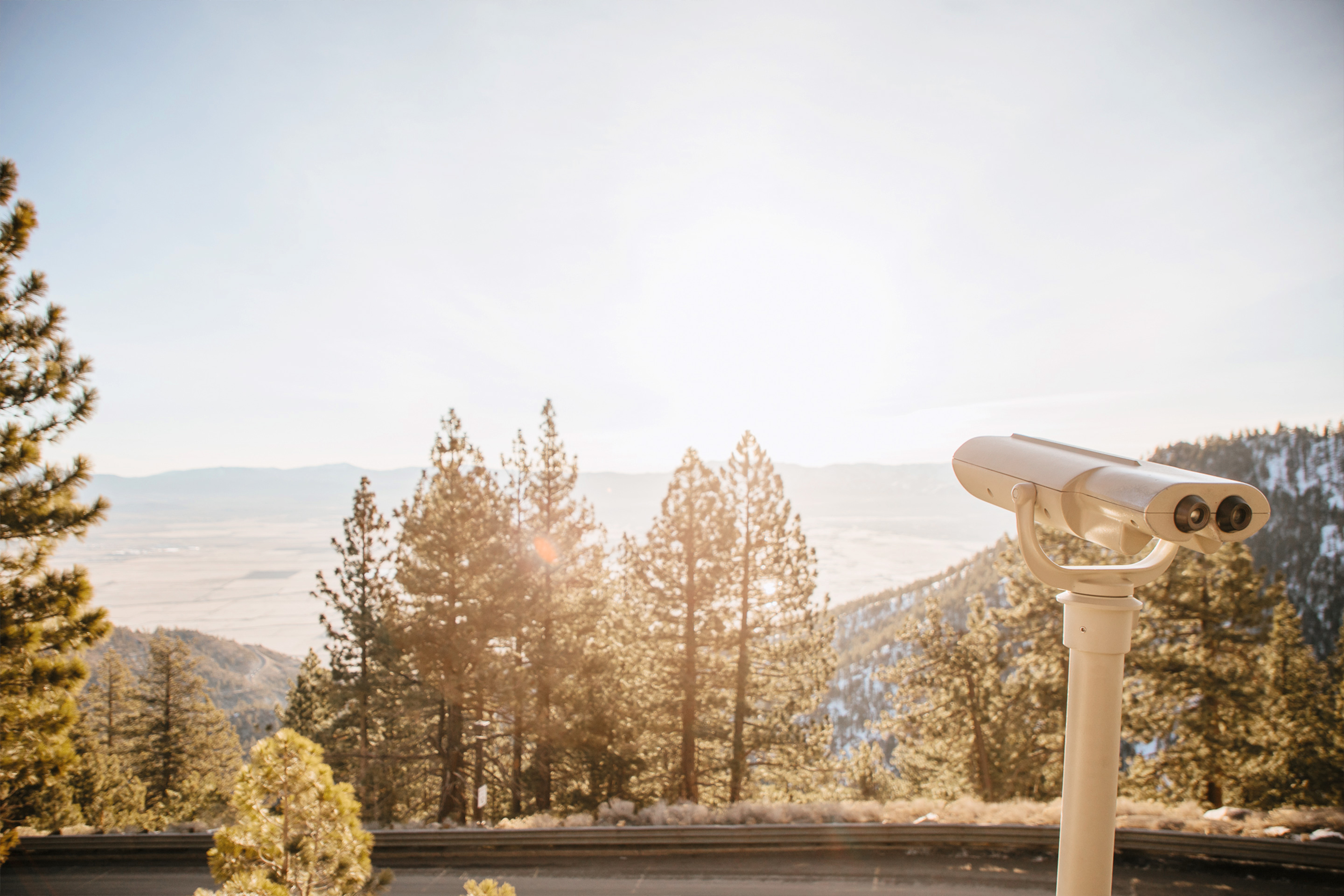A Pinnacle Scope overlooking the natural peaks of the Sierra Nevada Mountains.