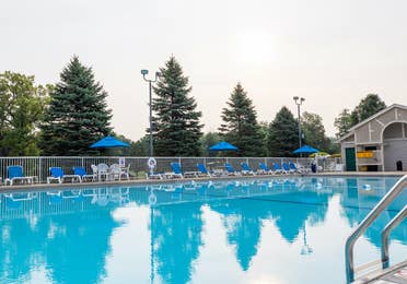 Outdoor pool at Fox River Resort in Sheridan, Illinois.