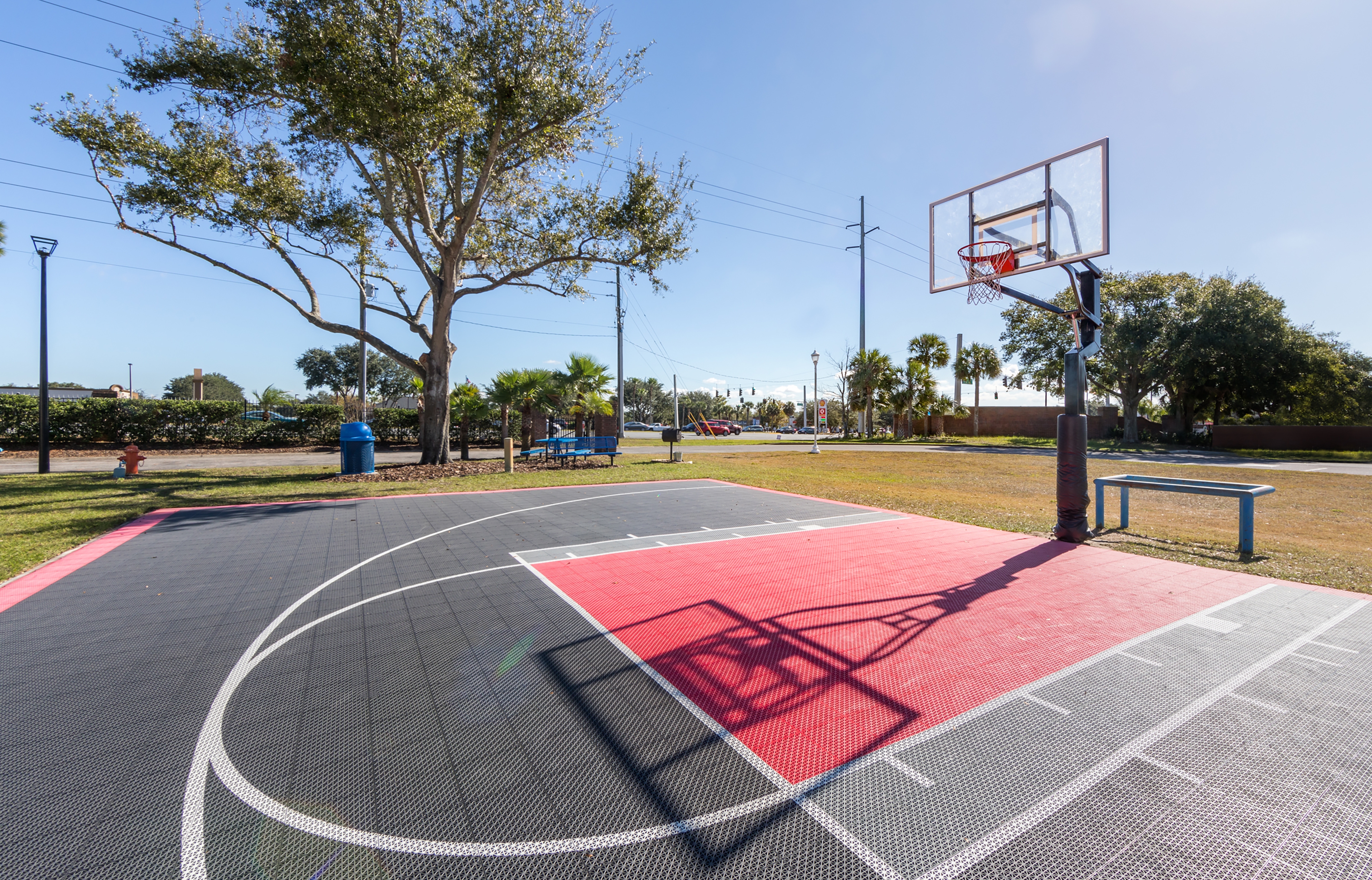 Outdoor basketball court at Orlando Breeze Resort in Florida.