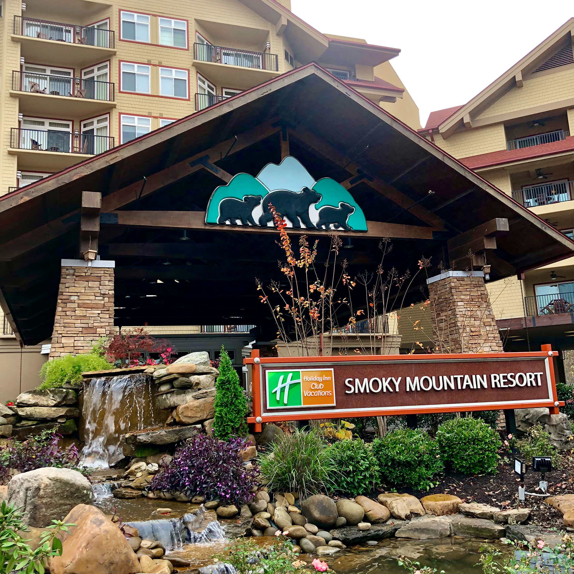 The exterior of our Smokey Moutain Resort located in Gatlinburg, Tennesee.