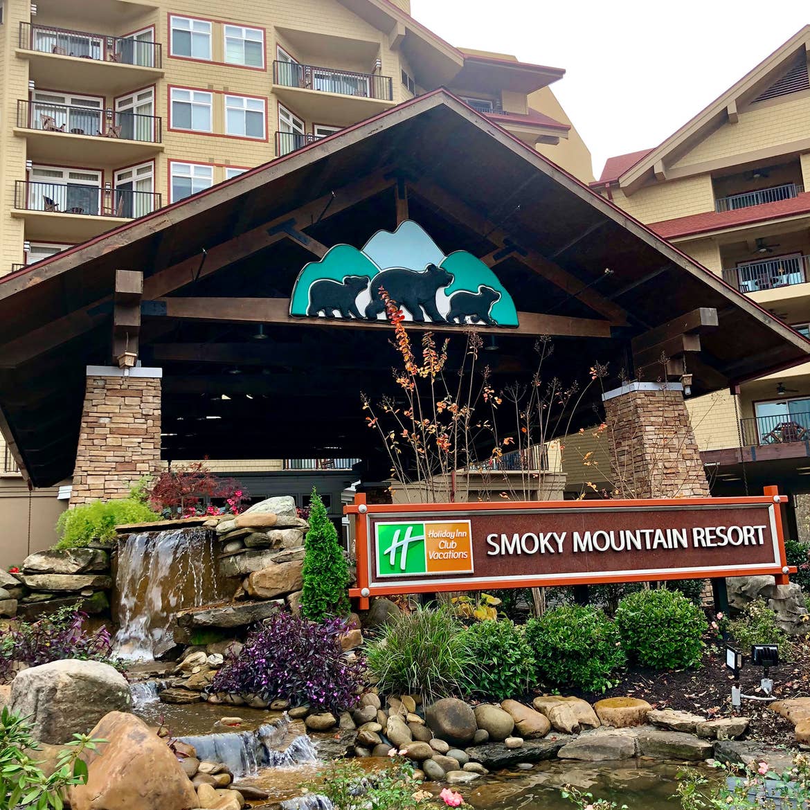 The exterior of our Smokey Moutain Resort located in Gatlinburg, Tennesee.