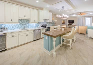 Kitchen in a two-bedroom Signature Collection villa at Galveston Seaside Resort