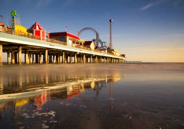 Pleasure Pier near Galveston Beach Resort