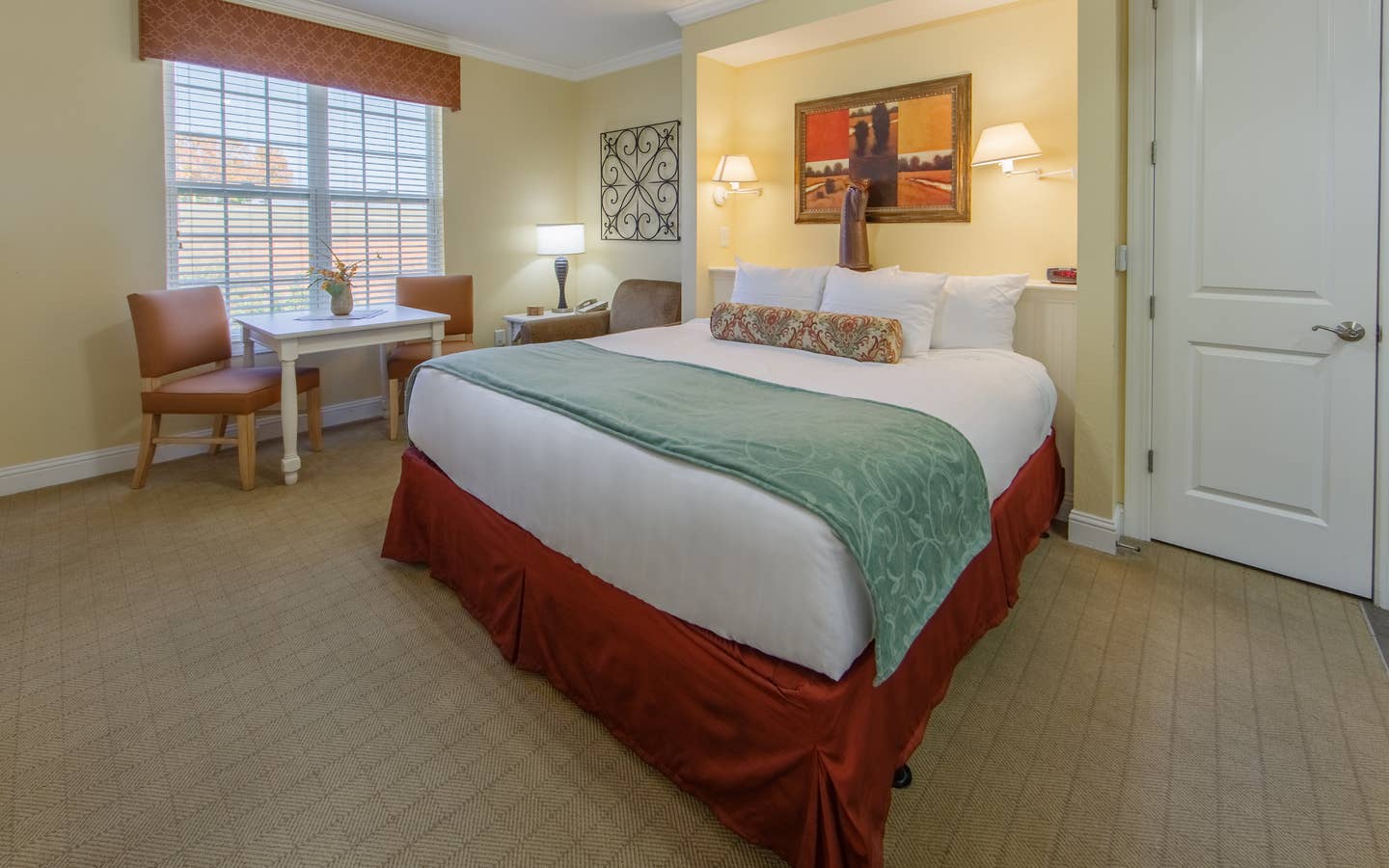 Bedroom in a two-bedroom presidential villa at Apple Mountain Resort in Clarkesville, GA