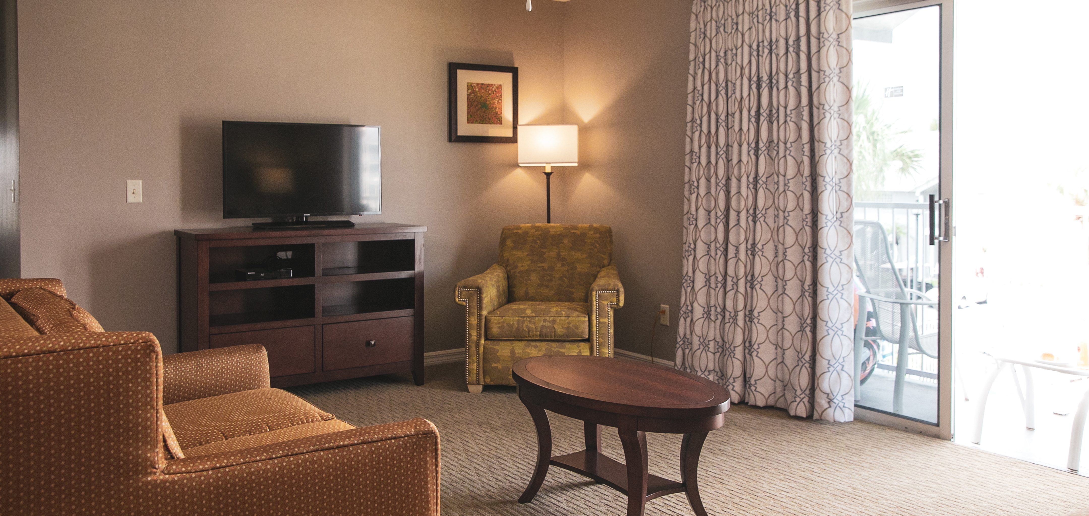 Living room in a three-bedroom villa at Orlando Breeze Resort.