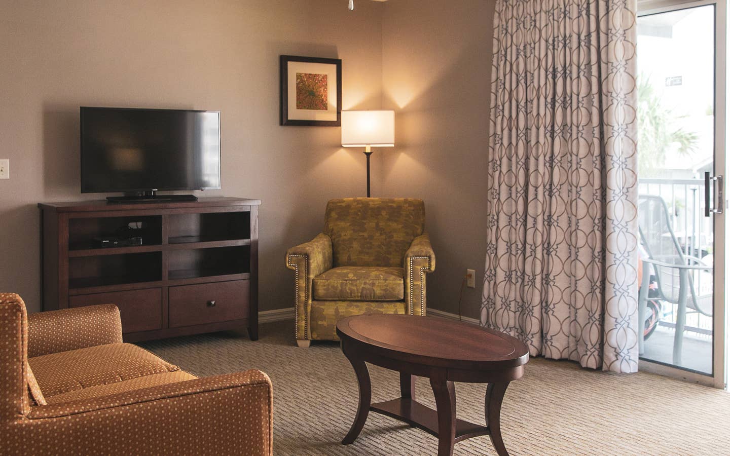 Living room in a three-bedroom villa at Orlando Breeze Resort.