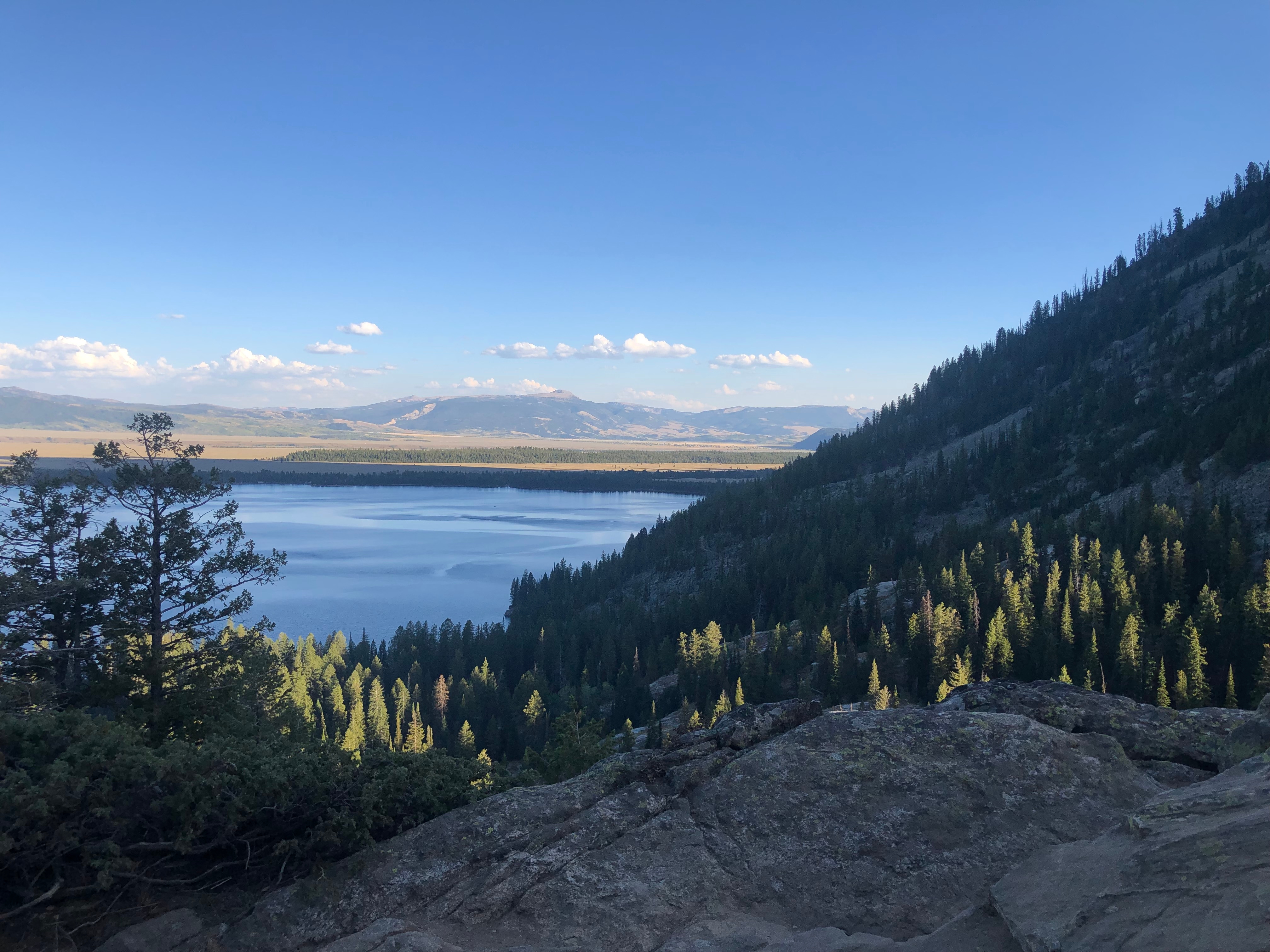 View from the mountain on Cascade Canyon Trail