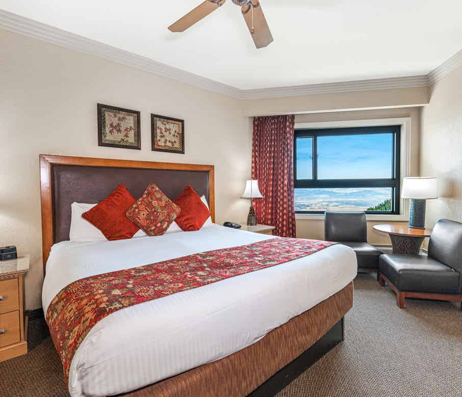 Bedroom in a Ridge Tahoe two-bedroom villa at Tahoe Ridge Resort