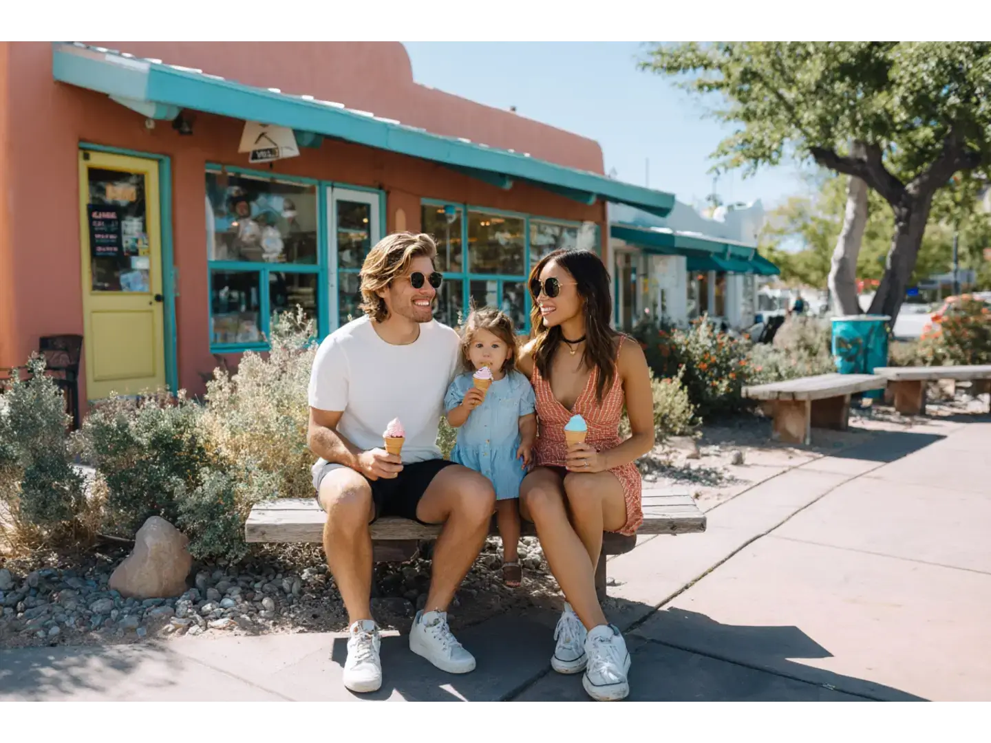 Family enjoying Ice Cream