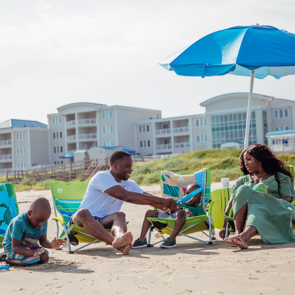 Family at the beach.