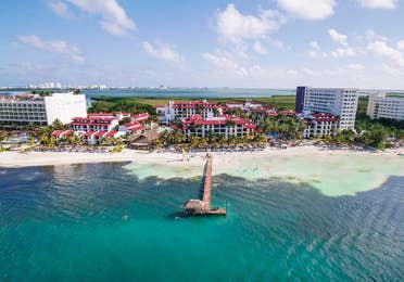 Aerial view of Royal Cancun Resort in Mexico.