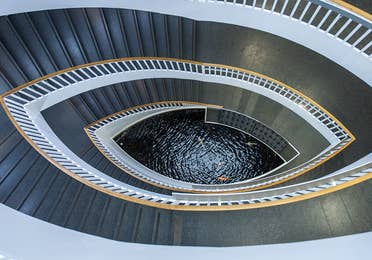 Wonderful image of a staircase at the Museum of Contemporary Art in Chicago, IL.