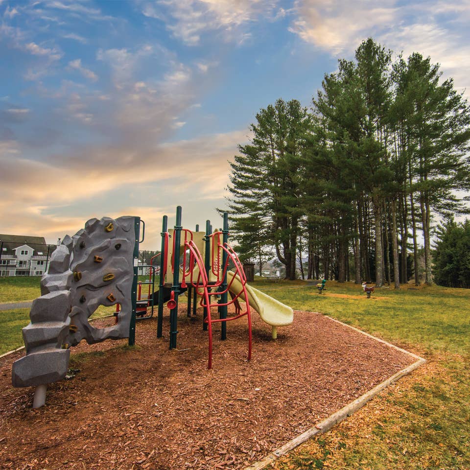 Outdoor playground at Mount Ascutney Resort in Brownsville, Vermont.