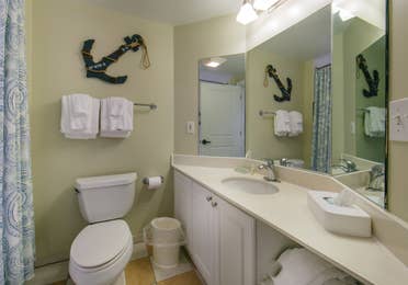 Bathroom in a villa at South Beach Resort
