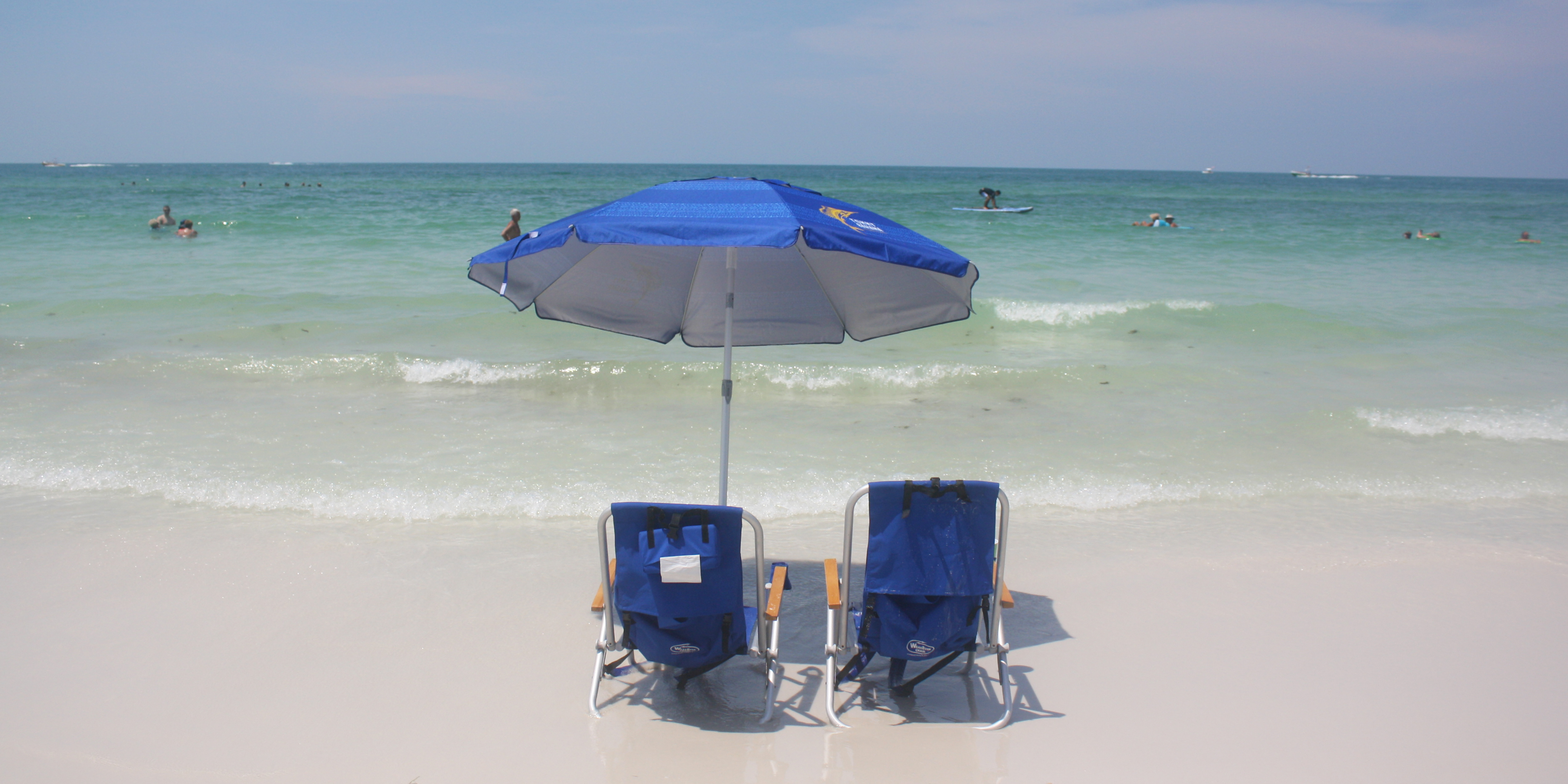 Beach chairs on Siesta Key Beach