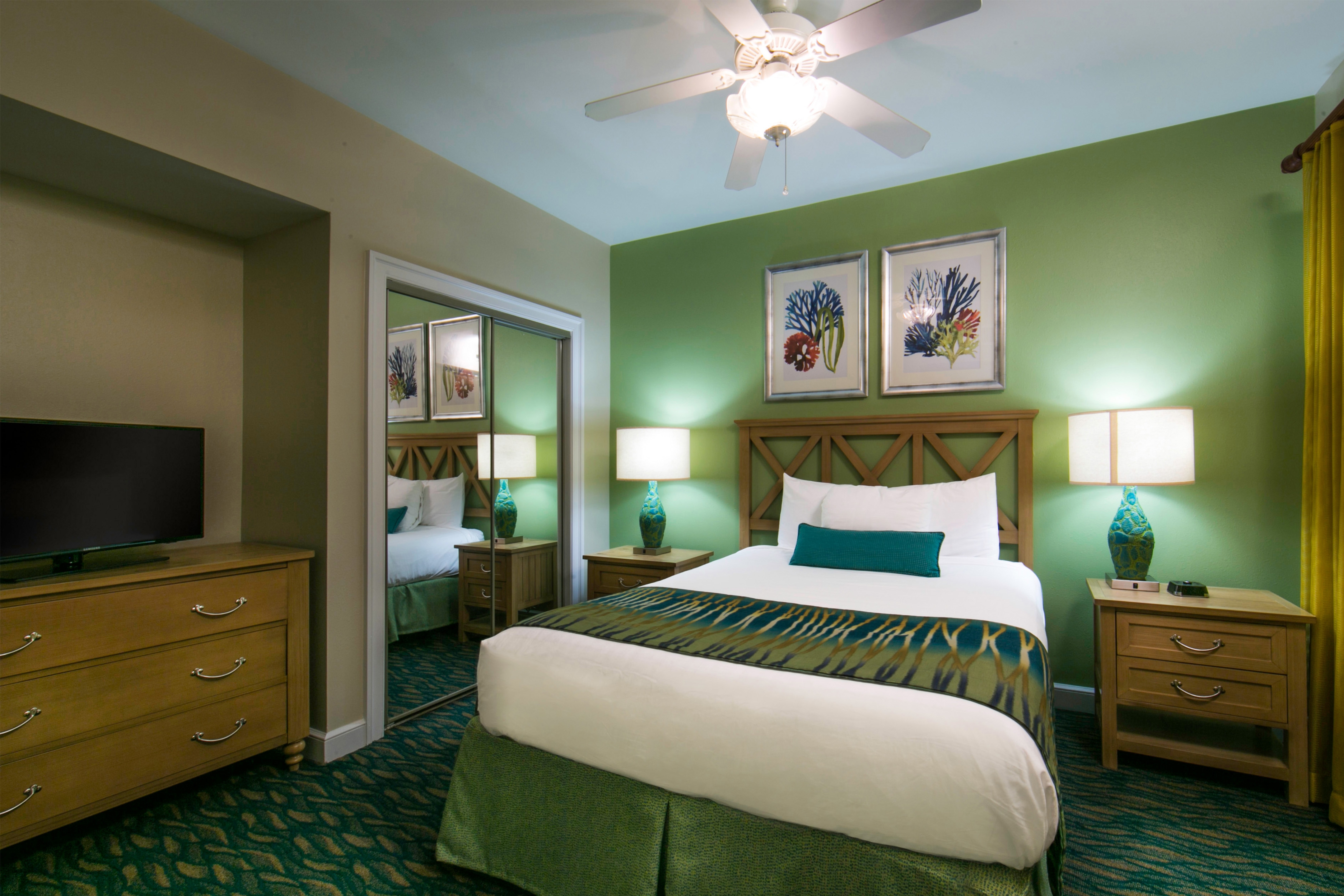 Bedroom in a villa at South Beach Resort
