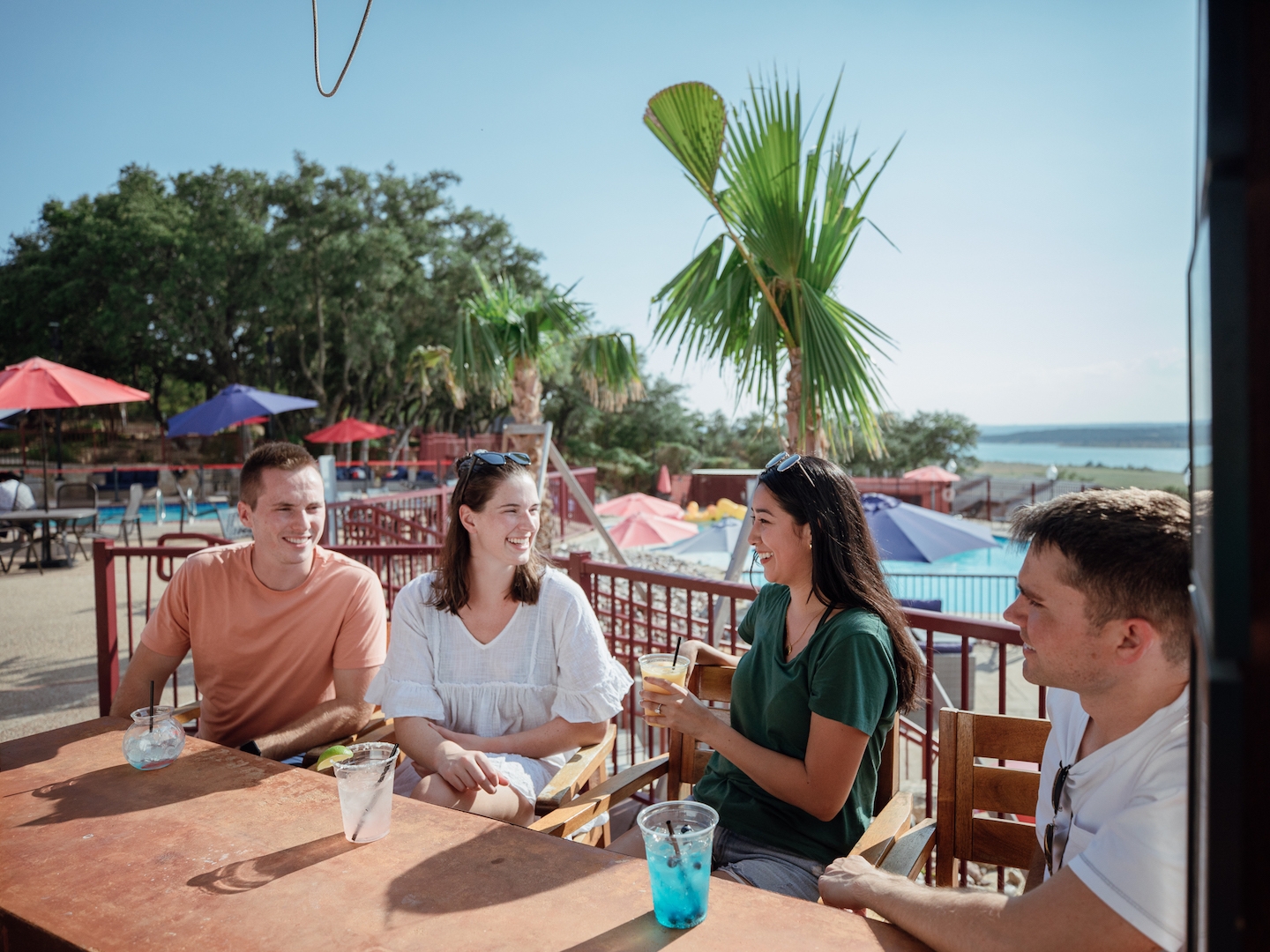 Aerial view of lazy river