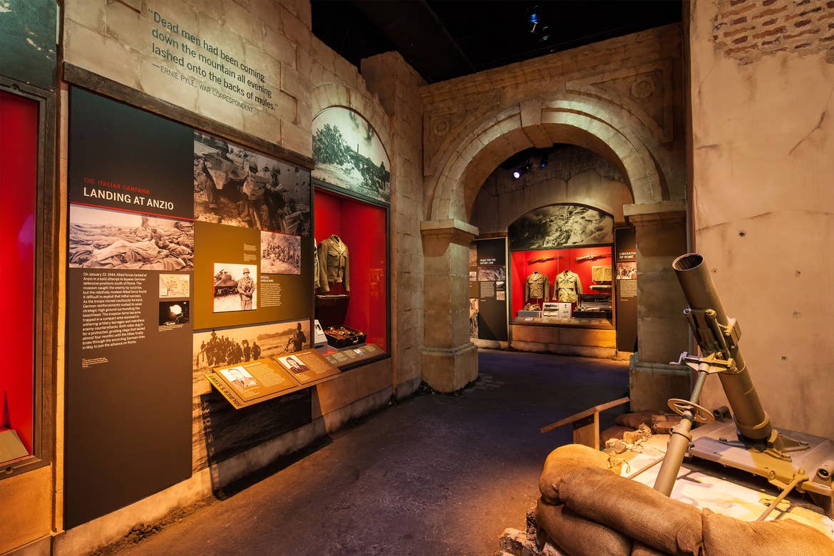 An interior shot of the National World War II Museum of New Orleans 'the Road to Berlin' exhibit.