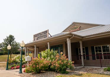 Registration building at Fox River Resort in Sheridan, Illinois.