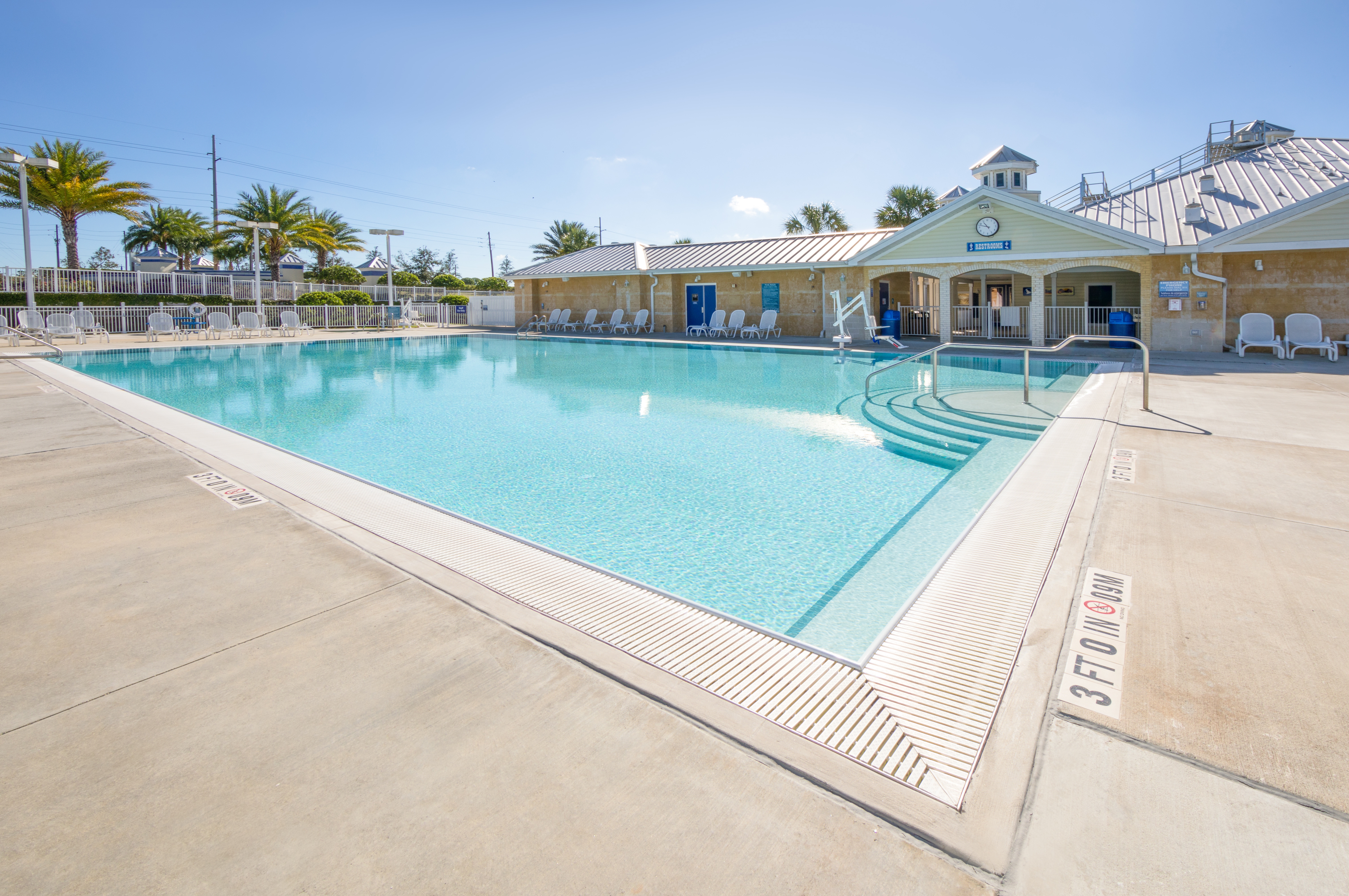 Outdoor swimming pool at Orlando Breeze Resort in Florida.