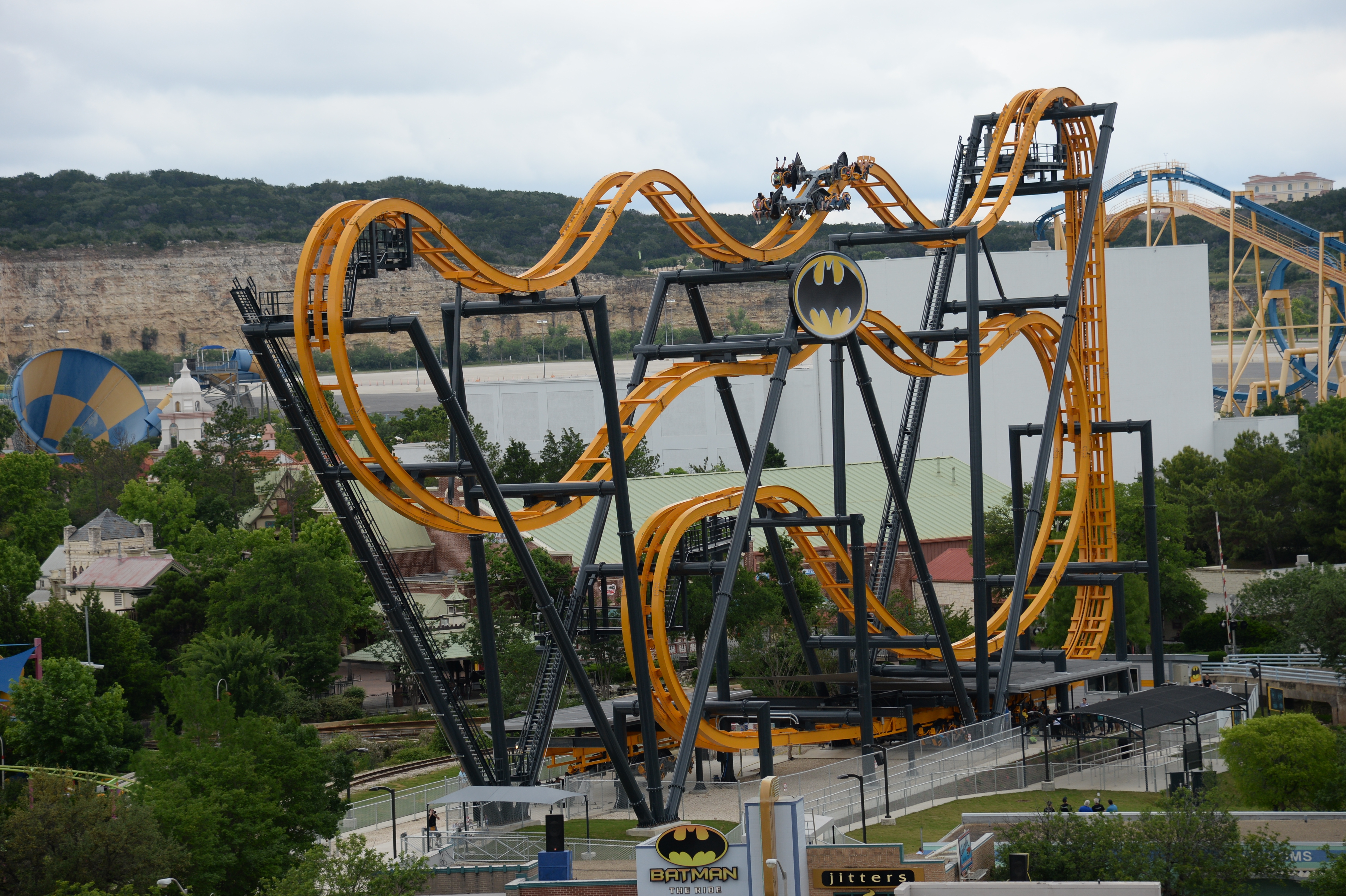 Batman The Ride at Six Flags Fiesta Texas