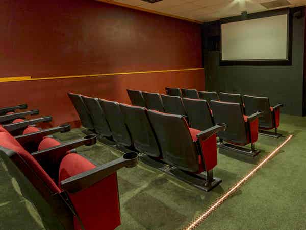 Movie theater at Oak n Spruce Resort.