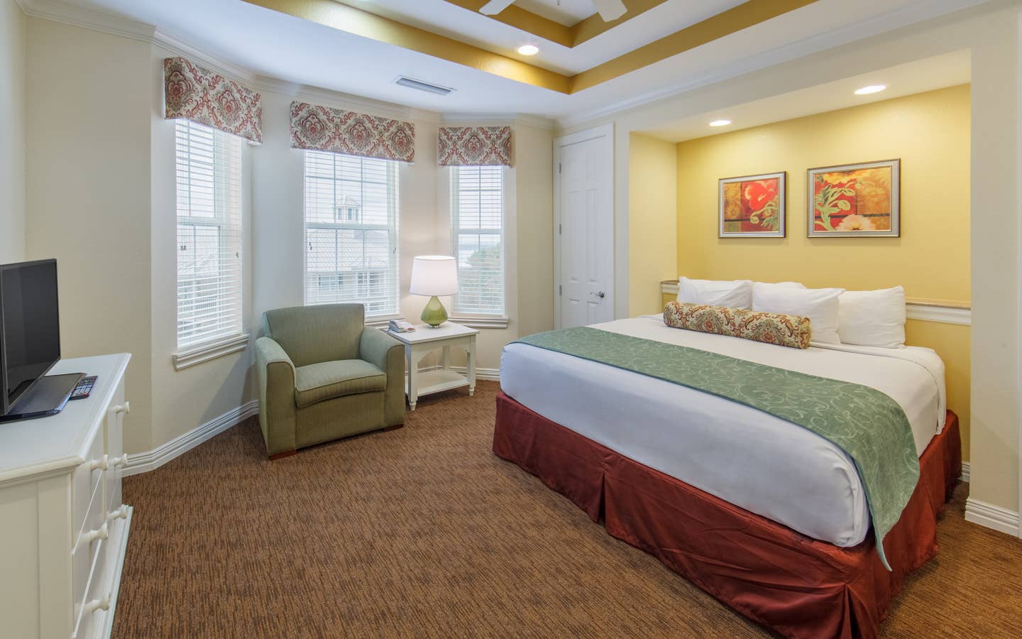 Master bedroom in a two-bedroom presidential villa at Villages Resort